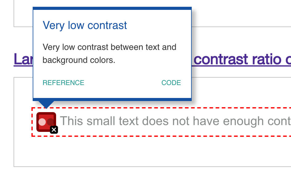 Reading the error panel