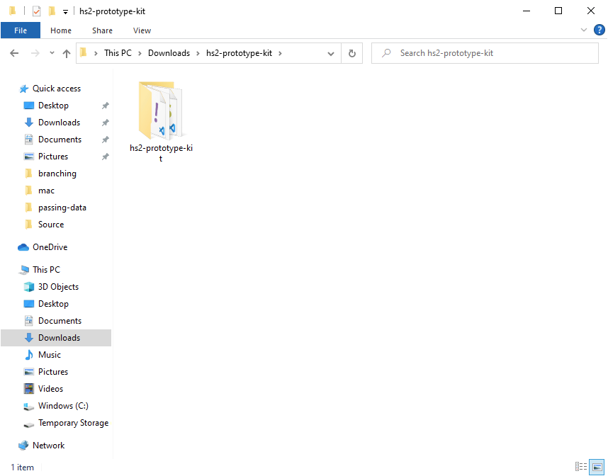 Screenshot of the renamed folder